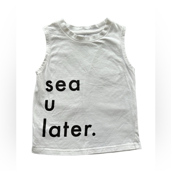 Tiny Tribe Australia Sleeveless Tank Top SEA U LATER Size 5 - Picture 1 of 7